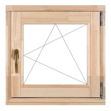 60x60 bukó nyíló jobbos fa ablak natúr