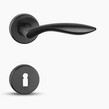 Detroit matt fekete bb tollas kulcsnyílású, rozettás kilincs *6000072503-K*