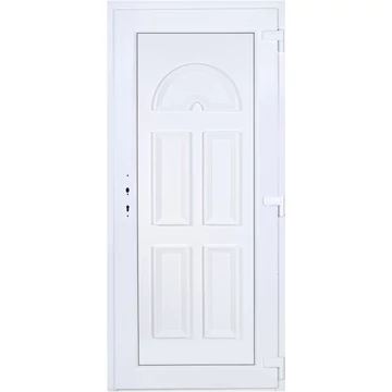 100x210 jobbos Köln tömör bejárati ajtó extra vastag hőszigetelt panellel 5 kamrás fehér RP