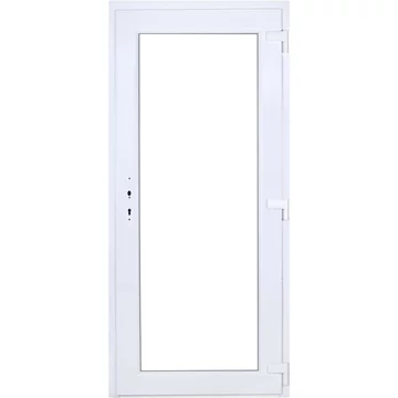 Fulda üres 90x210 műanyag bejárati ajtó jobbos fehér színben 24 mm üveg nélkül