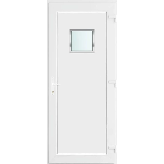 100x210 jobbos Chicago 1 üveges bejárati ajtó 2 rétegű üveggel és hőszigetelt panellel 5 kamrás fehér