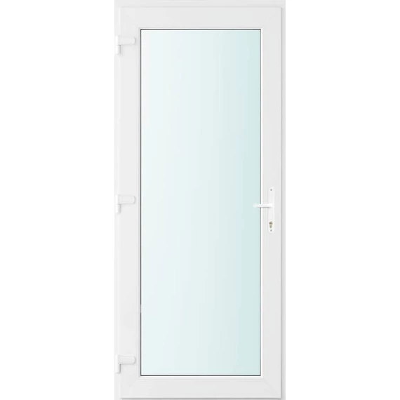 100x210 balos Seattle üveges bejárati ajtó 2 rétegű üveggel és hőszigetelt panellel 5 kamrás fehér