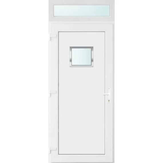 100x240 balos Chicago 1 üveges bejárati ajtó 2 rétegű üveggel és hőszigetelt panellel 5 kamrás fehér