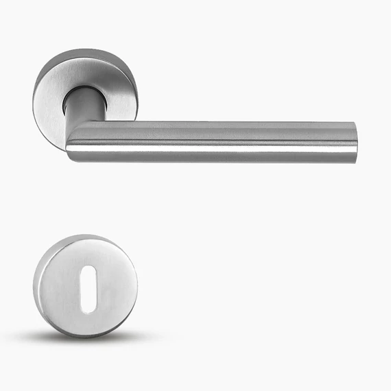 Thema pro inox bb tollas kulcsnyílású, rozettás kilincs *6000078302-K*