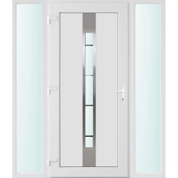 160x210 balos Philadelphia 1 üveges bejárati ajtó 3 rétegű üveggel és hőszigetelt panellel 5 kamrás fehér