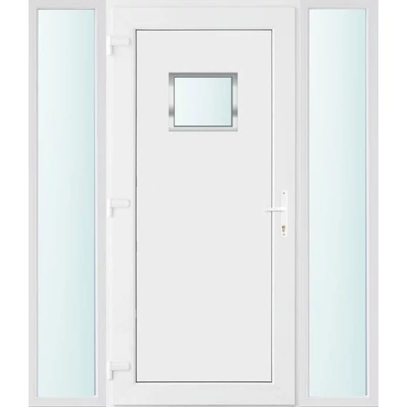 160x210 balos Chicago 1 üveges bejárati ajtó 2 rétegű üveggel és hőszigetelt panellel 5 kamrás fehér