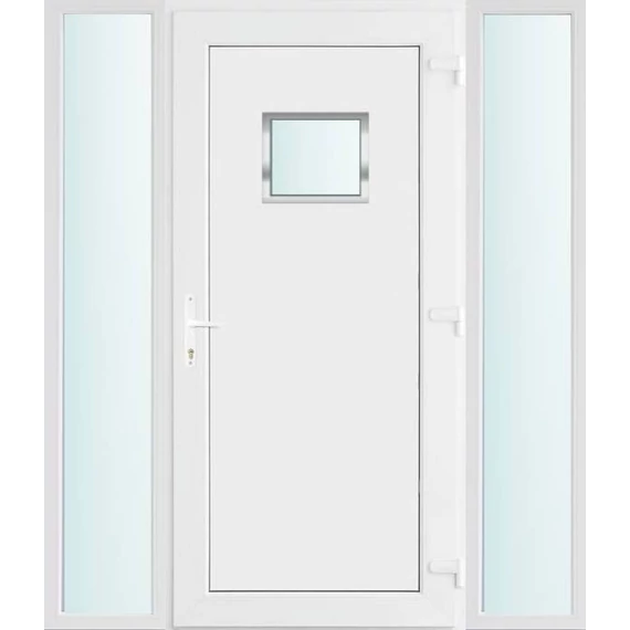 160x210 jobbos Chicago 1 üveges bejárati ajtó 2 rétegű üveggel és hőszigetelt panellel 5 kamrás fehér