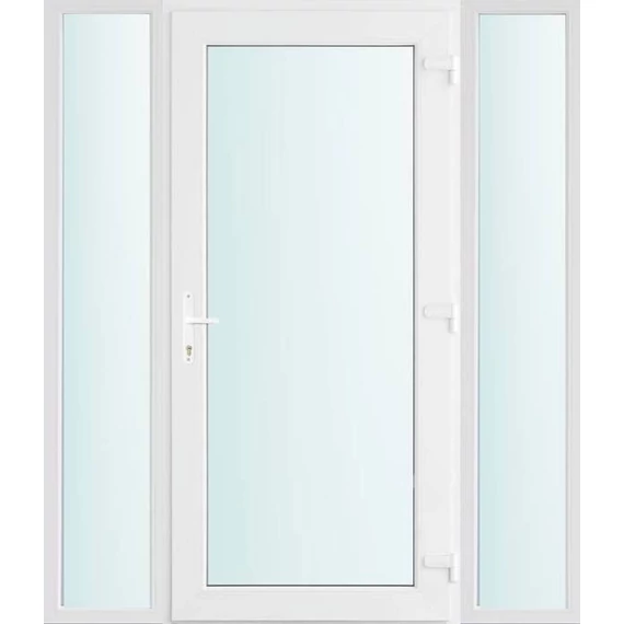 160x210 jobbos Seattle üveges bejárati ajtó 3 rétegű üveggel és hőszigetelt panellel 5 kamrás fehér