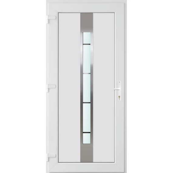 100x210 balos Philadelphia 1 üveges bejárati ajtó 3 rétegű üveggel és hőszigetelt panellel 5 kamrás fehér