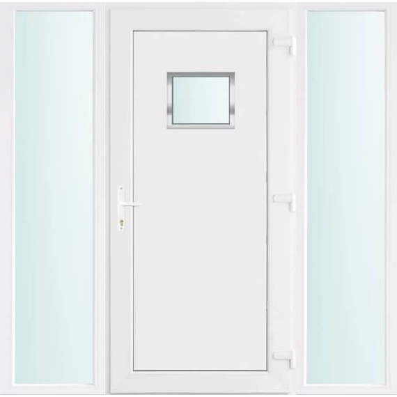 180x210 jobbos Chicago 1 üveges bejárati ajtó 2 rétegű üveggel és hőszigetelt panellel 5 kamrás fehér