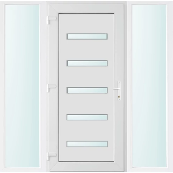 180x210 balos Detroit 5 üveges bejárati ajtó 2 rétegű üveggel és hőszigetelt panellel 5 kamrás fehér