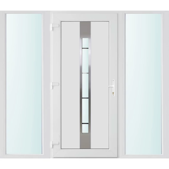 200x210 balos Philadelphia 1 üveges bejárati ajtó 3 rétegű üveggel és hőszigetelt panellel 5 kamrás fehér