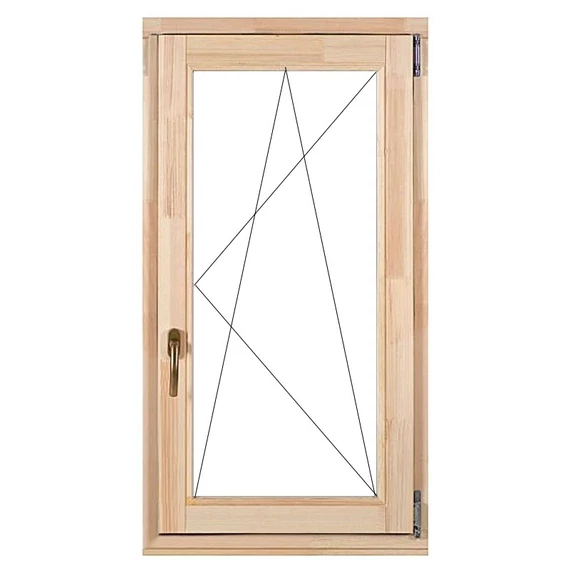 90x150 bukó nyíló jobbos fa ablak natúr