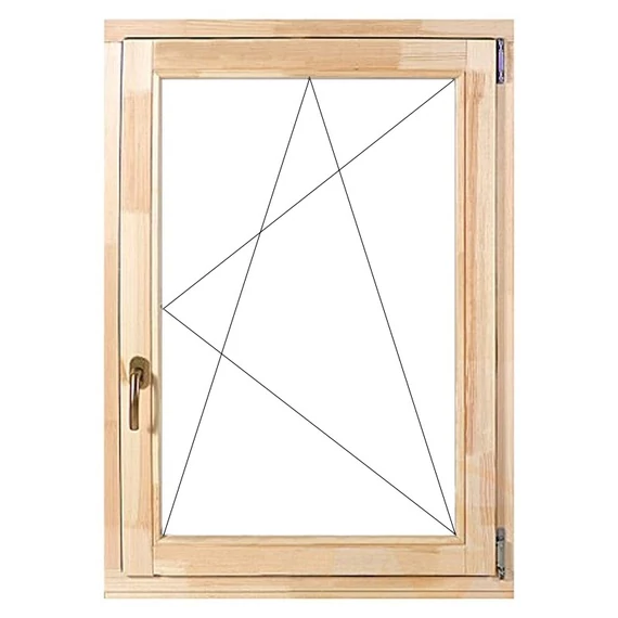 120x150 bukó nyíló jobbos fa ablak natúr