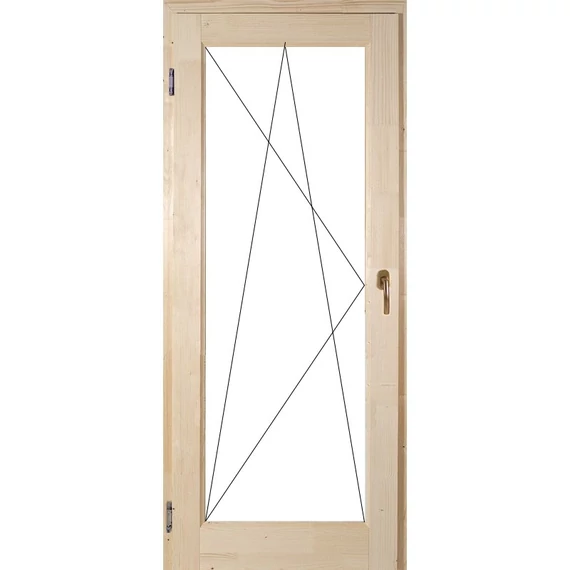 100x240 bukó nyíló balos fa erkélyajtó natúr