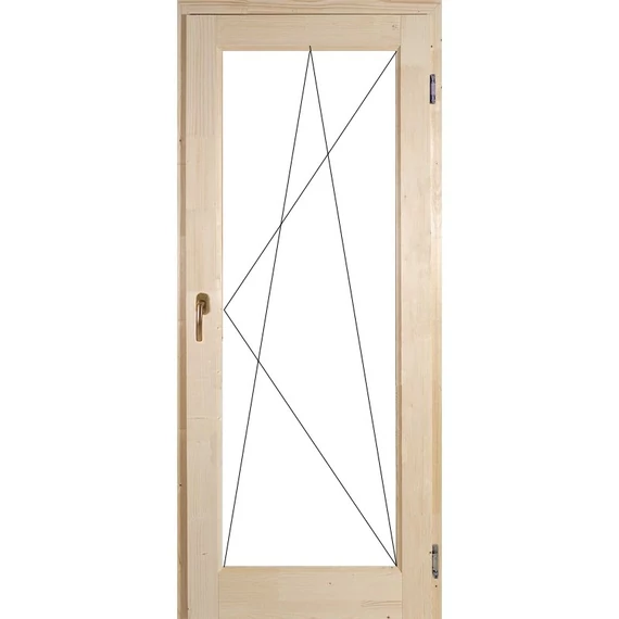 100x240 bukó nyíló jobbos fa erkélyajtó natúr