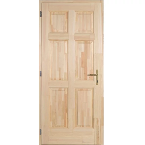 100x210 Alida tömör fa bejárati ajtó borovi fenyőből balos 