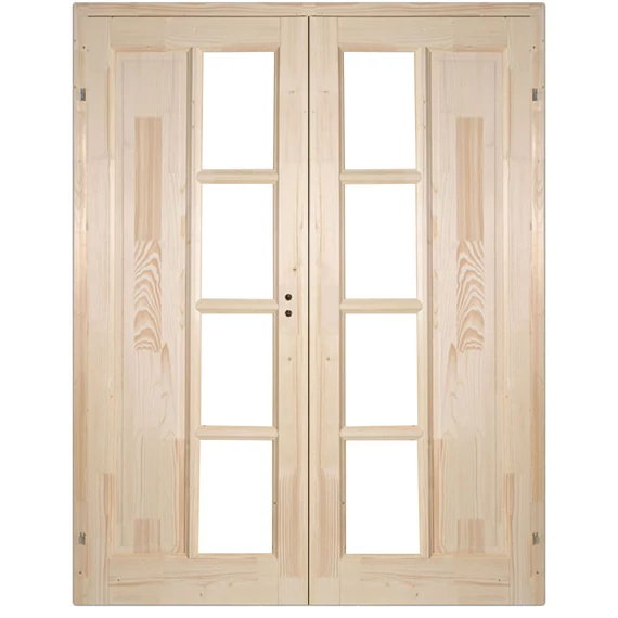 140x210 Mecsek félig üvegezhető fenyőfa beltéri ajtó balos