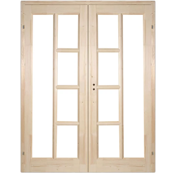 140x210 Mecsek mélyen üvegezhető fenyőfa beltéri ajtó jobbos