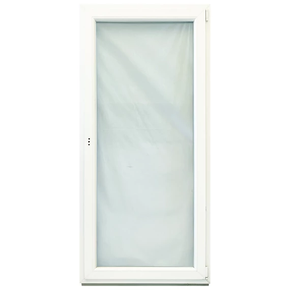 100x240 Rehau bukó nyíló jobbos műanyag erkélyajtó fehér 6 kamrás 3 rétegű üveggel