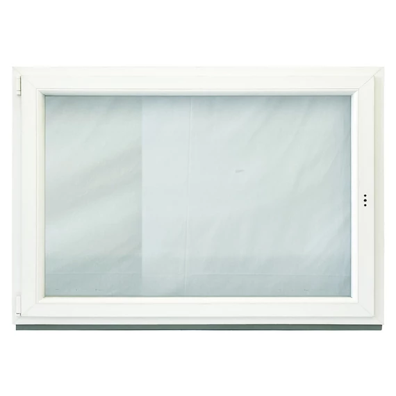 150x120 Brügmann 2 rétegű üveggel bukó nyíló balos műanyag ablak fehér 5 kamrás