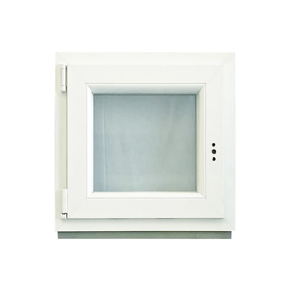 60x60 Brügmann 2 rétegű üveggel bukó nyíló balos műanyag ablak fehér 5 kamrás