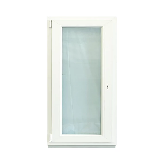 60x90 Brügmann 2 rétegű üveggel bukó nyíló balos műanyag ablak fehér 5 kamrás