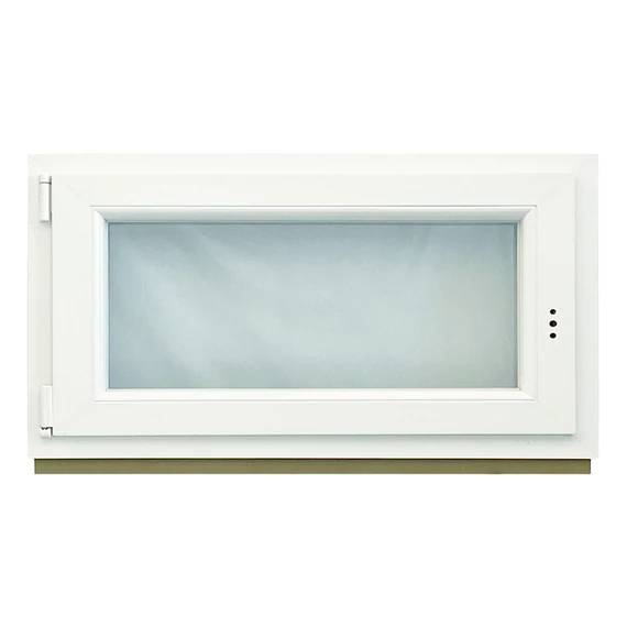 90x60 Brügmann 2 rétegű üveggel bukó nyíló balos műanyag ablak fehér 5 kamrás