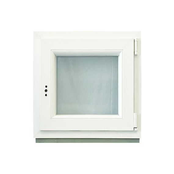 60x60 Brügmann 3 rétegű üveggel bukó nyíló jobbos műanyag ablak fehér 5 kamrás