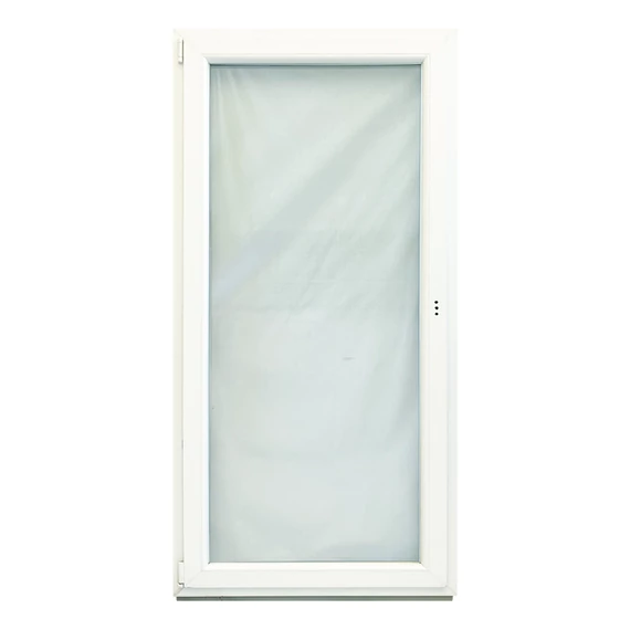 100x210 Brügmann 3 rétegű üveggel bukó nyíló balos műanyag erkélyajtó fehér 5 kamrás