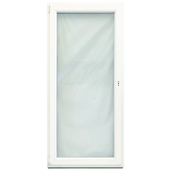 100x240 Rehau bukó nyíló balos műanyag erkélyajtó fehér 6 kamrás 3 rétegű üveggel