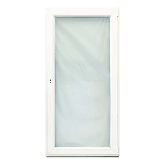 100x210 Brügmann 3 rétegű üveggel bukó nyíló jobbos műanyag erkélyajtó fehér 5 kamrás