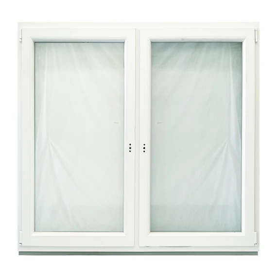 180x150 Brügmann 2 rétegű üveggel középen nyíló bukó nyíló jobbos műanyag ablak fehér 5 kamrás