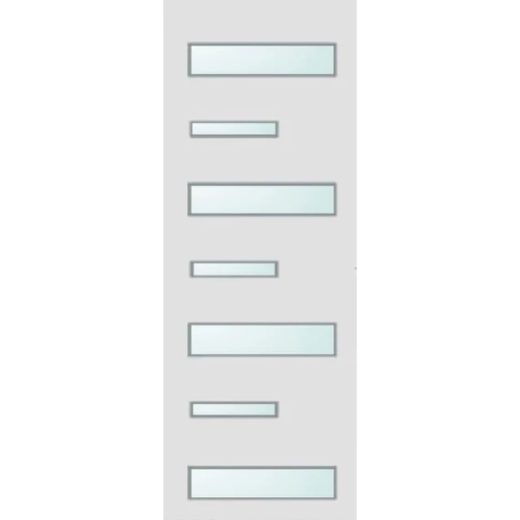 Zebra 7 üveges ajtópanel 42 mm vastagságú, fehér színben