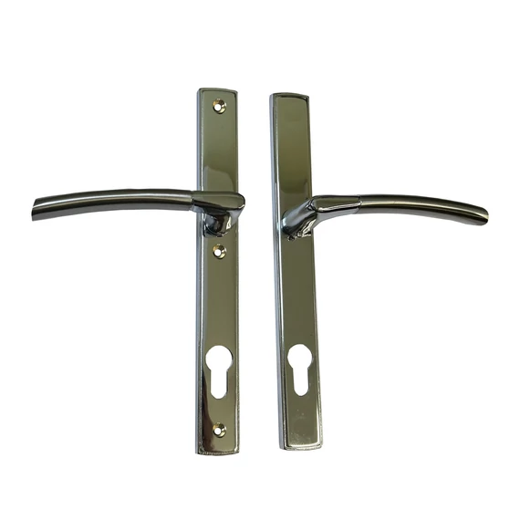 Vesta króm-szatén nikkel (zamak) pz cilinderhelyes, 92 mm kilincs-kulcsközép távolságú, mantova silden bejárati ajtó kilincs-kilincs JOBBOS *6000109101-J-K*