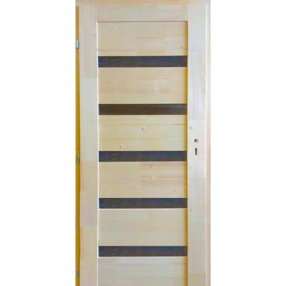 Tihany fa bejárati ajtó, borovi fenyőből, balos