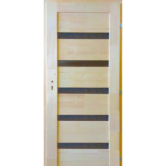 Tihany fa bejárati ajtó, borovi fenyőből, jobbos