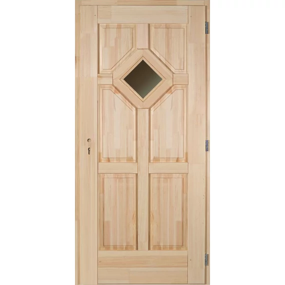 Tarna2,fa bejárati ajtó borovi fenyőből jobbos