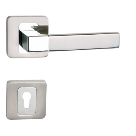 Florida króm - szatén nikkel pz cilinderhelyes, rozettás kilincs 6000083301-E