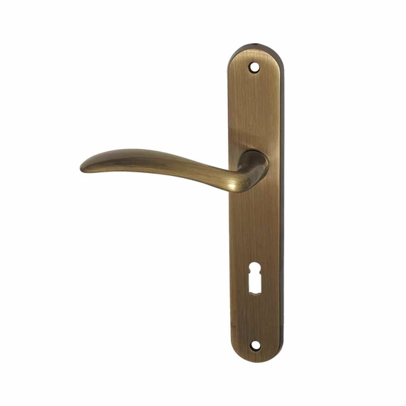 Raffaella súrolt bronz pz cilinderhelyes, 92 mm kilincs-kulcsközép távolságú, mantova silden bejárati ajtó kilincs-kilincs BALOS *6000107102-B-K*