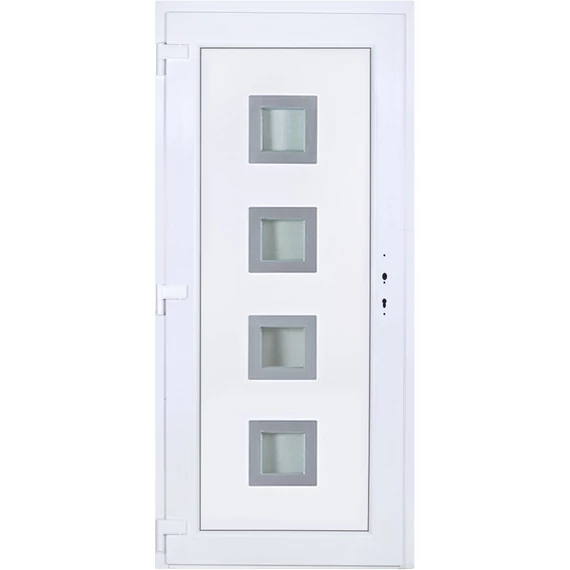 100x210 balos Bihar 4 üveges műanyag bejárati ajtó 5 kamrás fehér