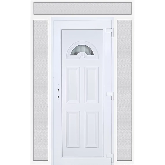 Köln 1 üveges EXTRA hőszigetelésű 160x240 KIFELÉ NYÍLÓ műanyag bejárati ajtó jobbos fehér színben 3 rétegű üveggel RP