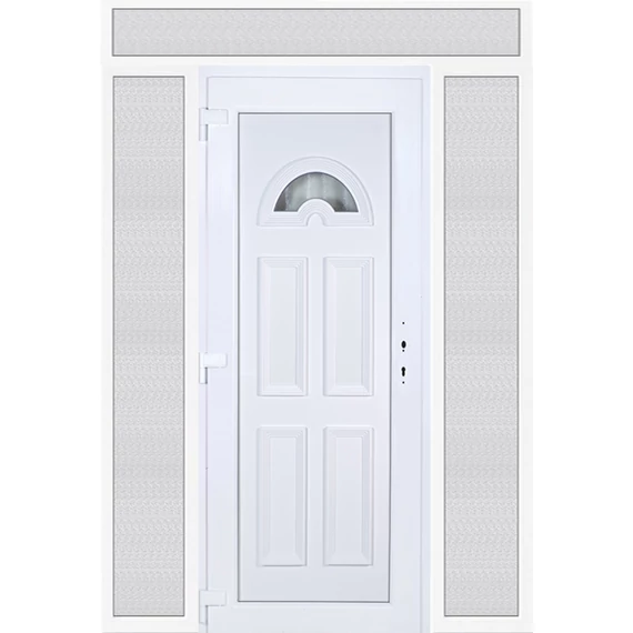 Köln 1 üveges EXTRA hőszigetelésű 180x240 KIFELÉ NYÍLÓ műanyag bejárati ajtó balos fehér színben 3 rétegű üveggel RP