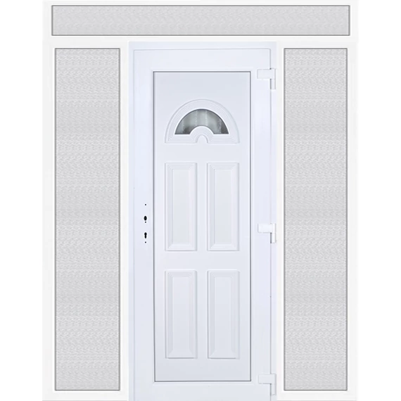 Köln 1 üveges EXTRA hőszigetelésű 200x240 KIFELÉ NYÍLÓ műanyag bejárati ajtó jobbos fehér színben 3 rétegű üveggel