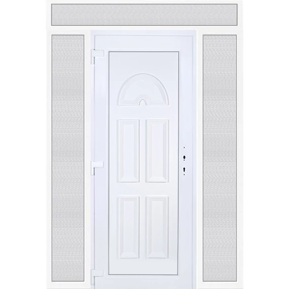 Köln tömör EXTRA hőszigetelésű 180x240 KIFELÉ NYÍLÓ műanyag bejárati ajtó balos fehér színben 3 rétegű üveggel RP