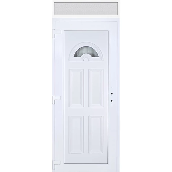 100x240 balos köln 1 üveges műanyag bejárati ajtó felülvilágítóval 5 kamrás fehér