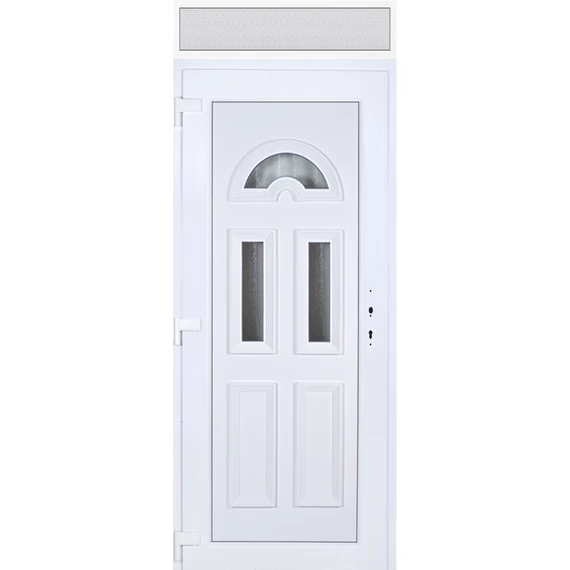 100x240 balos köln 3 üveges műanyag bejárati ajtó felülvilágítóval 5 kamrás fehér
