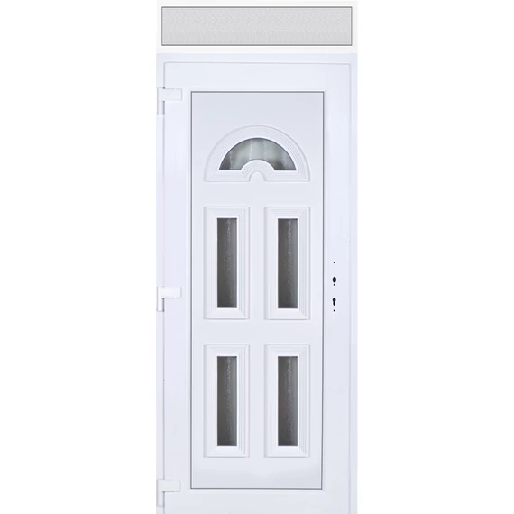 100x240 balos köln 5 üveges műanyag bejárati ajtó felülvilágítóval 5 kamrás fehér