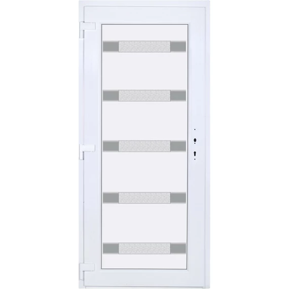 100x210 balos Hidas 5 üveges bejárati ajtó 3 rétegű üveggel extra vastag hőszigetelt panellel 5 kamrás fehér RP