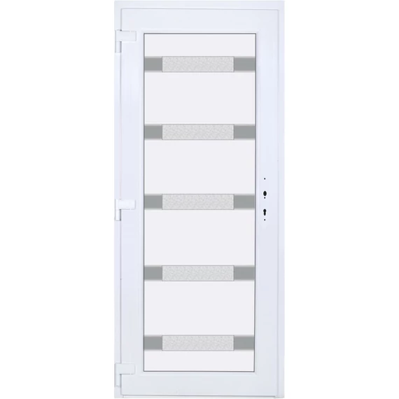 90x210 balos Hidas 5 üveges bejárati ajtó 3 rétegű üveggel extra vastag hőszigetelt panellel 5 kamrás fehér RP